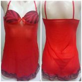 CAMISOLA EM TULE ACOMPANHA CALCINHA REGULÁVEL